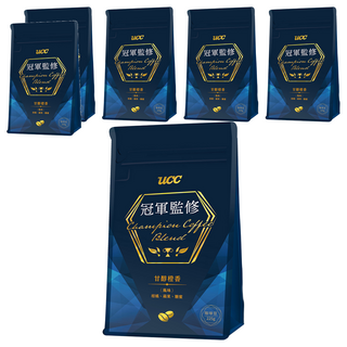 ucc 冠軍監修甘醇橙香咖啡豆, 咖啡豆(無研磨), 225g, 6包