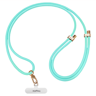 Stoyobe 親膚矽膠防水手機吊繩墊片組 可調節矽膠掛繩, 天藍色, 1組