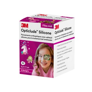 3M 矽膠護眼貼設計款 女孩用, 50片, 1盒