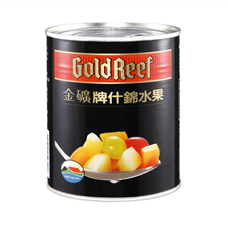 GoldReef 金礦 什錦水果 適用於蛋糕內餡、表層裝飾、糕點、果凍、優格、蛋塔、刨冰、冰淇淋、調酒飲料, 825g, 1罐