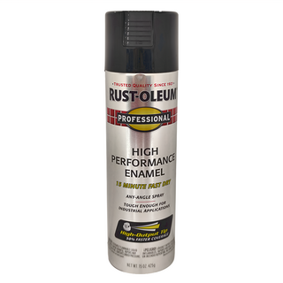 RUST-OLEUM 樂立恩 專業級強力噴漆, 高性能瓷漆, 黑色, 425g, 1罐