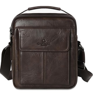 Capacci 男士休閒斜背包 YB_CP1251, 深棕色