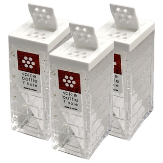 inomata 胡椒粒調味罐 Set 3 NS_調味罐(胡椒粒)-白x3 可重複使用 規格容量: 63ml, 3個