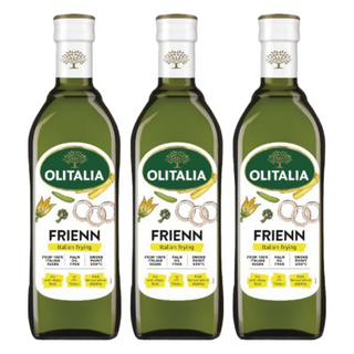 OLITALIA 奧利塔 高溫專用葵花油, 含有三倍單元不飽和脂肪, 新配方添加天然抗氧化維生素E, 發煙點高達230度, 750ml, 3瓶