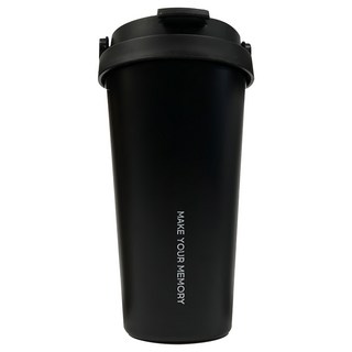 KKOMKKOMI kmac Bucket Thermos 冷熱水瓶, 啞光黑色, 500ml, 1個