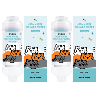 BY OUR 完美純淨沐浴過濾器 MUZIKTIGER聯名款 105g, 浪漫白花香, 2個