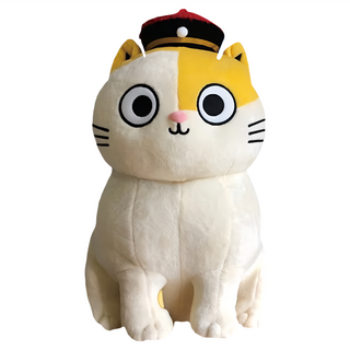 黃阿瑪的後宮生活 阿瑪坐姿娃娃, 30cm 絨毛玩具 貓咪造型, 1個