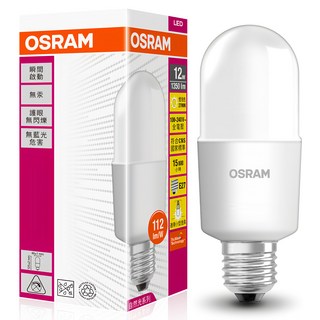 OSRAM 歐司朗 STICK LED燈泡 12W E27, 黃光, 1個