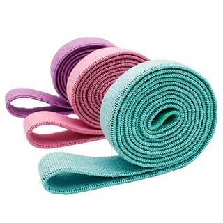 AOLIKES 奧力克斯 瑜伽健身全身彈力拉力帶 3件組 加厚防滑設計 高品質材質, 粉色 + 青色+ 紫色, 1組, 200 x 4cm