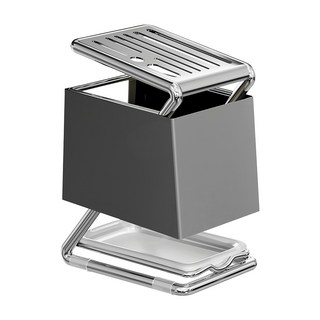 SUNORO 奶油風廚房斜插式刀架/刀具收納架/瀝水置物架/刀座架/菜刀架, 槍灰色, 1組