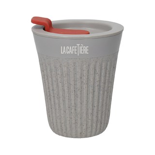 LA CAFETIERE TheBeanie環保隨行杯, 紅色/迷霧灰, 225ml, 1個