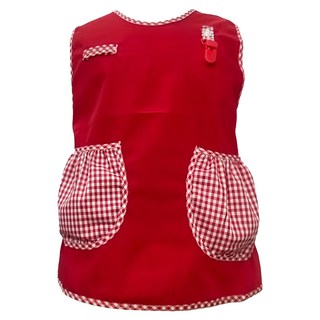 莓好拼色格紋兜, 網格口袋 紅色, 1件, 1件