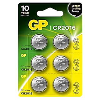 GP Batteries 超霸 CR2016 鈕型鋰電池 10年保存期限, 1組, 6顆