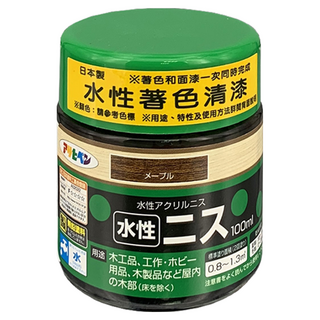ASAHIPEN 水性木器著色清漆，日本製造，100ml，楓木色, 1罐