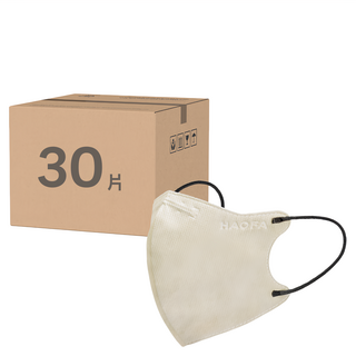 HAOFA 氣密型N95立體醫療口罩 M, 30片, 1盒, 杏子灰