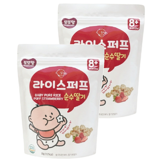 DDODDOmam 聰明媽媽 米星星星繽樂 8個月以上, 草莓優格, 30g, 2包