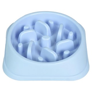 Truly House 寵物防滑慢食碗，防打翻設計，藍色，20.5x4.7cm 深度3.7cm, 1個