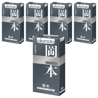okamoto 岡本 混合潤薄型保險套, 10個, 5盒