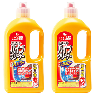 Mitsuei 水管疏通專用洗劑，適用於浴室、廚房、廁所管道，除菌消臭二合一，徹底溶解黏稠污垢，定期使用保養預防堵塞, 1L, 2瓶