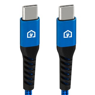 Home Planet Type C 防斷快充線, 2m, 藍色, 2條