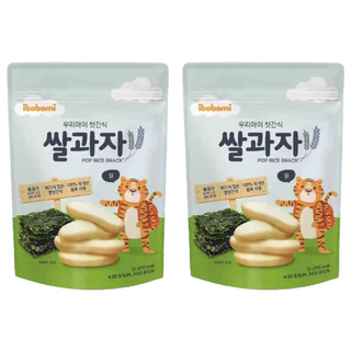 ibobomi 嬰兒米餅 韓國產原料 適合6個月以上寶寶, 海苔味, 30g, 2包