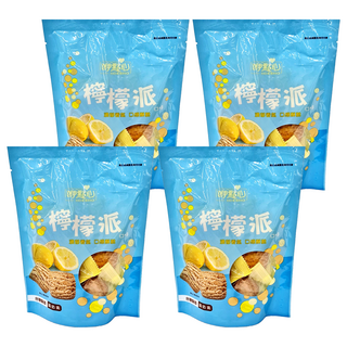 長松食品 檸檬派口味餅, 濃郁香氣 口感酥脆, 100g, 4袋