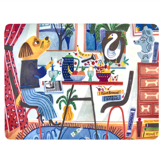 翡冷翠文創 波隆那餐墊 早安狗, 30 x 40cm, 1個