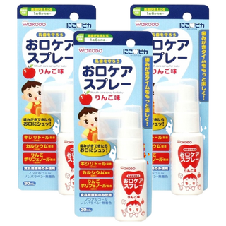 WAKODO 和光堂 嬰兒漱口噴劑 蘋果味 30mL, 3瓶