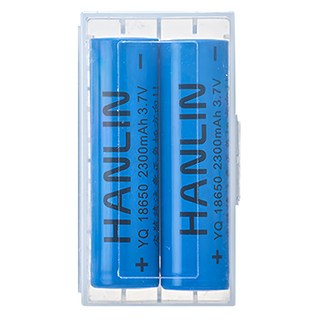 HANLIN充電電池 平頭 18650, 2個, 1盒