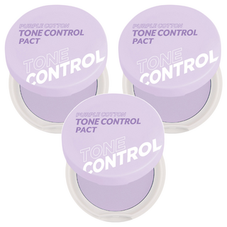 i'm meme 我愛光透柔焦蜜粉餅 去黃校色 透明肌膚 油水平衡, Cream Purple, 3個