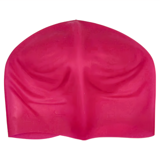 NIKE 耐吉 成人長髮用矽膠泳帽, 桃紅色, 1個
