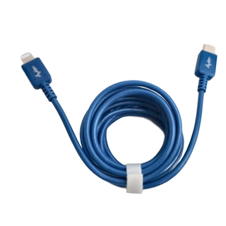 Avier COLOR MIX USB C-Lightning 高速充電傳輸線 支援3A快速充電 99.99% 無氧銅線芯, 2m, 藍色, 1條