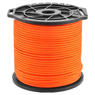 ISE MOUNT 小島嶼山 9芯傘繩線軸 附切割刀槽 100m, 橙色, 1組