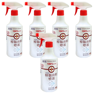 國衛 樟腦油精噴霧 100%極濃縮 天然萃取 環境清潔, 500ml, 5瓶