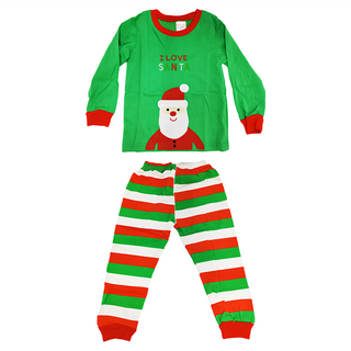 愛北鼻 聖誕系列薄長袖套裝 建議身高86-95cm, 95碼, 綠聖誕老人