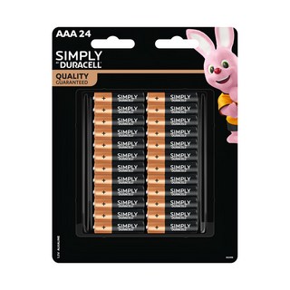 DURACELL 金頂 台灣公司貨 Simply 鹼性AAA電池4號, 24入, 1組