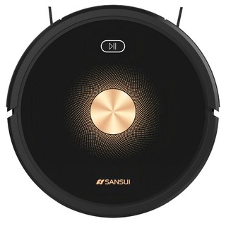 SANSUI 山水 SRV-A11 WIFI 智能掃拖掃地機器人 送一年耗材 32 x 32 x 8cm, 黑色