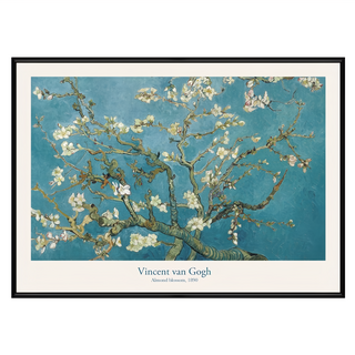 菠蘿選畫所 梵谷 杏花 掛畫 AVAR3406B, 黑色