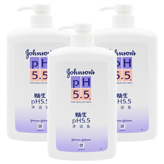 嬌生 PH5.5 沐浴乳 微酸平衡配方 專為寶寶肌膚打造 溫和潔淨 含有保濕成分, 1L, 3瓶