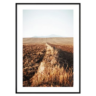秋收 II 棕色田野風景藝術掛畫, 黑色