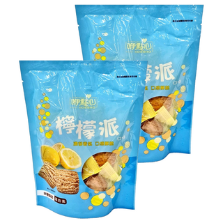 長松食品 檸檬派口味餅, 濃郁香氣 口感酥脆, 100g, 2袋
