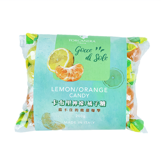 Torcanera 義大利卡布里風味糖 綜合, 檸檬橘子口味, 獨立包裝, 200g, 1包