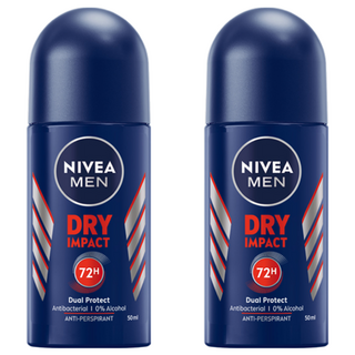 NIVEA 妮維雅 男士止汗爽身乳液 乾適活力, 50ml, 2瓶