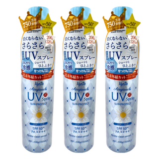 Ajuste 愛伽絲 防曬噴霧 SPF50+ PA++++ 速乾清爽 親子防曬 萬用 臉/身體/頭髮適用, 320ml, 3罐