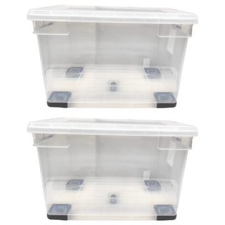 KEYWAY 聯府 工業風收納箱 TT-900, 透明, 2個