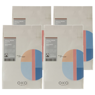 OKO 生態綠 公平貿易 衣索比亞 淺烘焙 單品咖啡豆 250g, 咖啡豆(無研磨), 4包