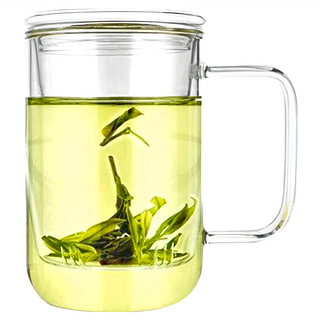 RELEA 物生物 君子耐熱玻璃泡茶杯 附濾茶器 420ml, 1個