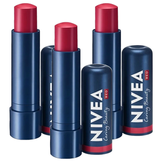 NIVEA 妮維雅 香榭紅唇輕吻護唇膏, 熔岩玫瑰紅, 4.8g, 3件