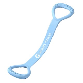 MICHAEL FITNESS 麥克健身 一字拉力器 25磅加厚 高強彈力 矽膠材質, 藍色, 500 x 103 x 3.4mm, 1個