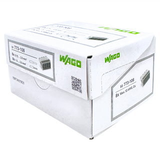 WAGO 旺科 快速接頭8孔導通 0.75...2.5 mm² Max. 12 AWG Cu, 1盒